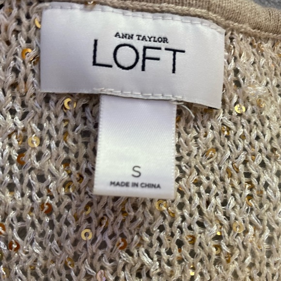 Women’s small tank top, netted material, Cream color, LOFT BRAND - Picture 3 of 3